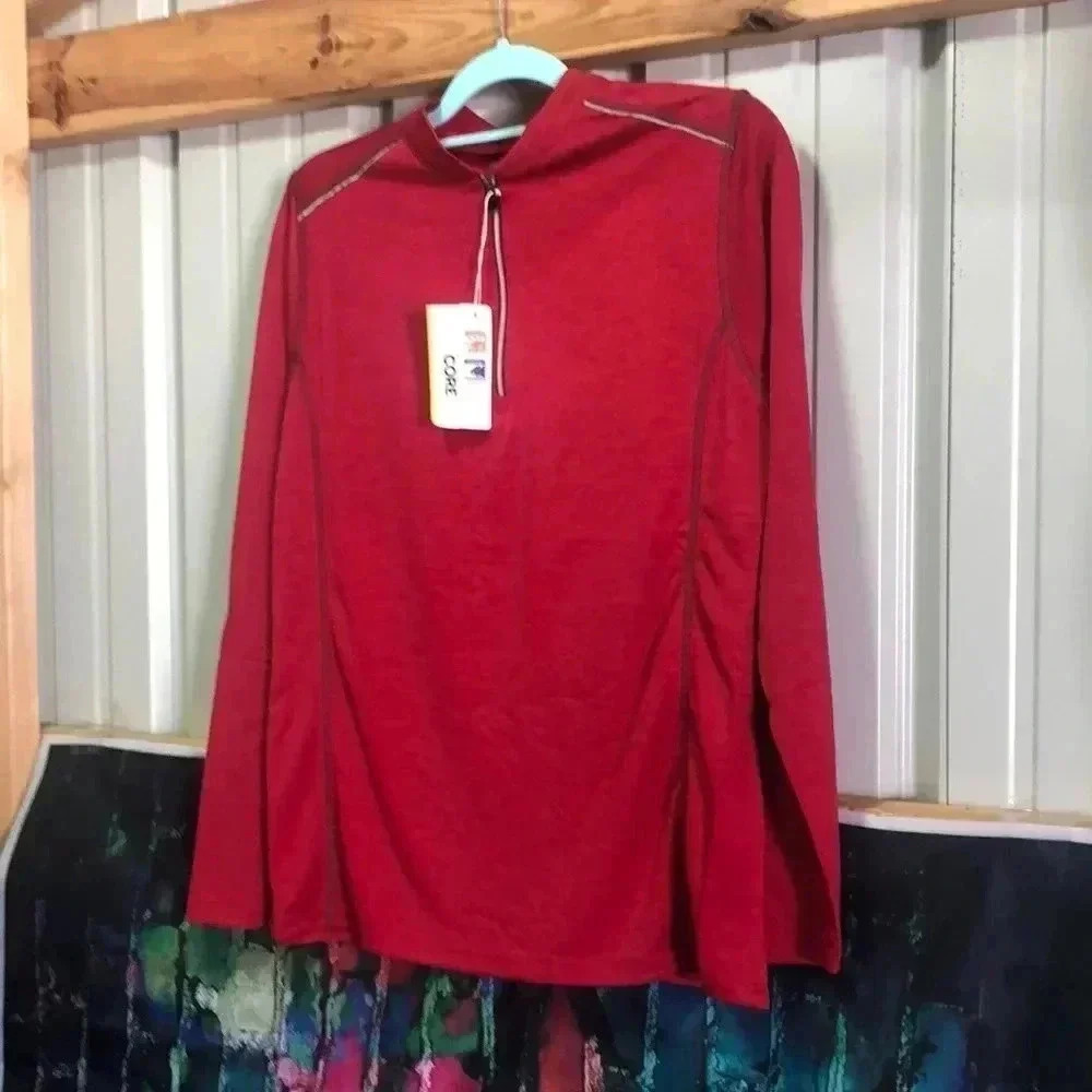 Core 365 activewear top ladies large heather red